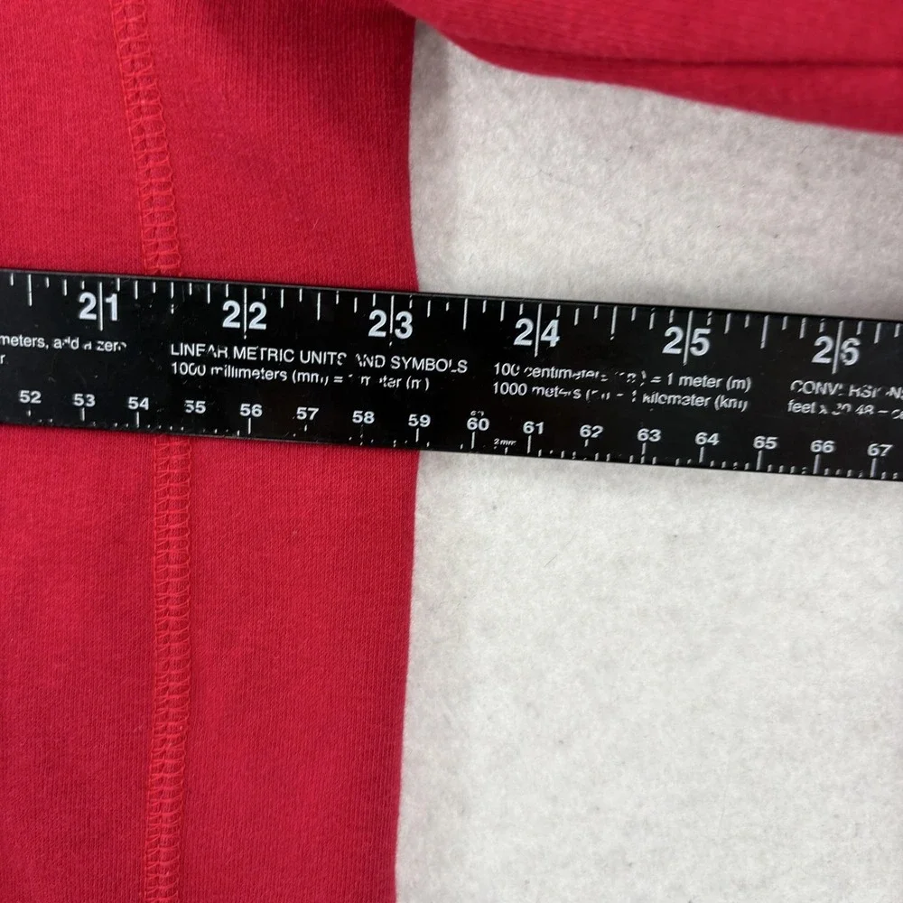 Jordan Sweatshirt Mens Large Red Fleece Crewneck Pullover JORDAN Logo Graphic